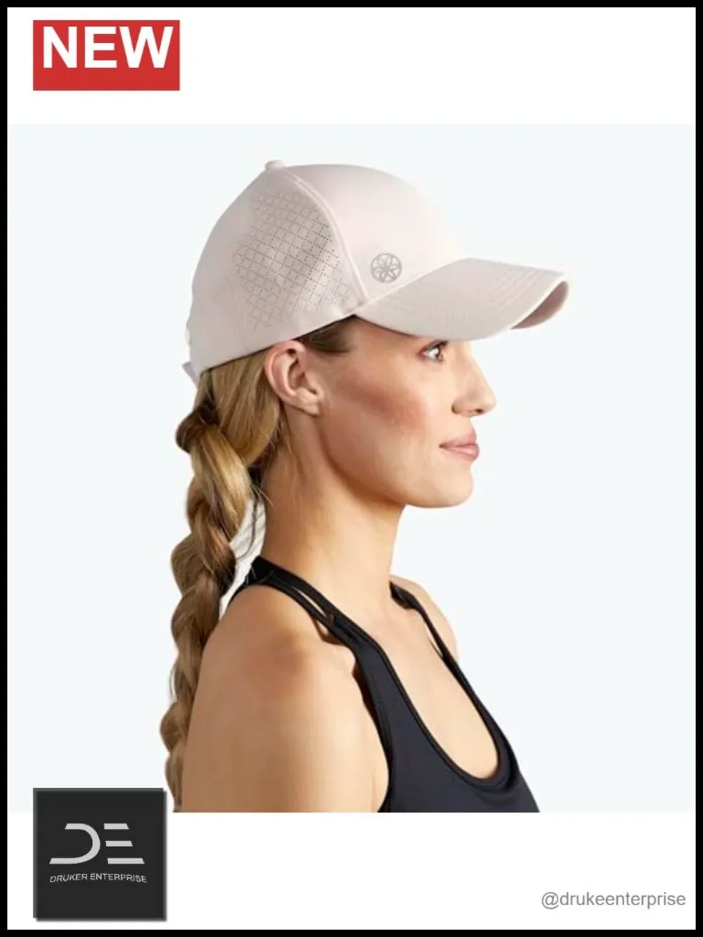 Breathable Geo Pattern Laser Cut Ventilation Fitness Hat Adjustable